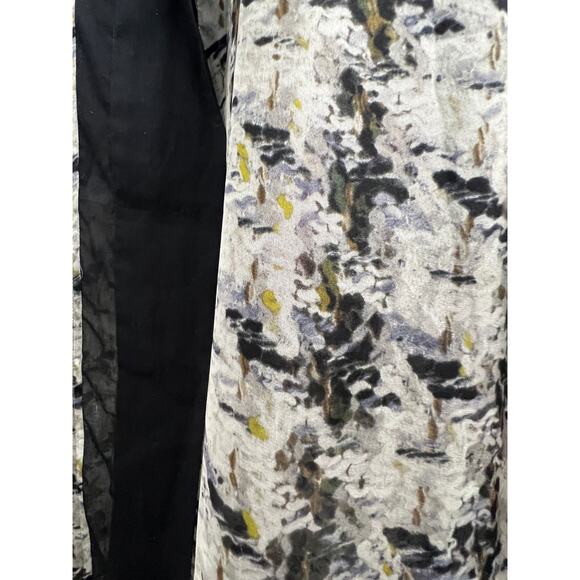 Reed Krakoff ABSTRACT TWEED PRINT LEATHER COLLAR ORGANZA SHIRT, 8 aso Nashville - Picture 6 of 8